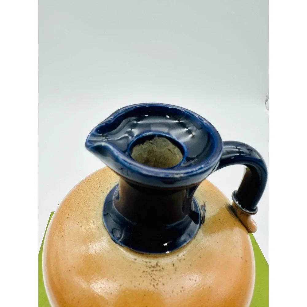 Royal Doulton 4894 Antique Stoneware Whiskey Jug Cobalt Blue Tan Salt Glaze
